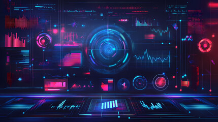 Fototapeta premium futuristic digital data interface