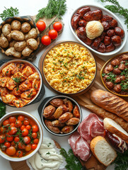 Delicious spread of gourmet food at a festive gathering