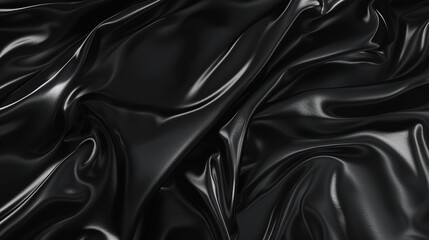 Obraz premium Flat lay of dark ebony wood, ultra-smooth surface, luxurious deep black wood grain