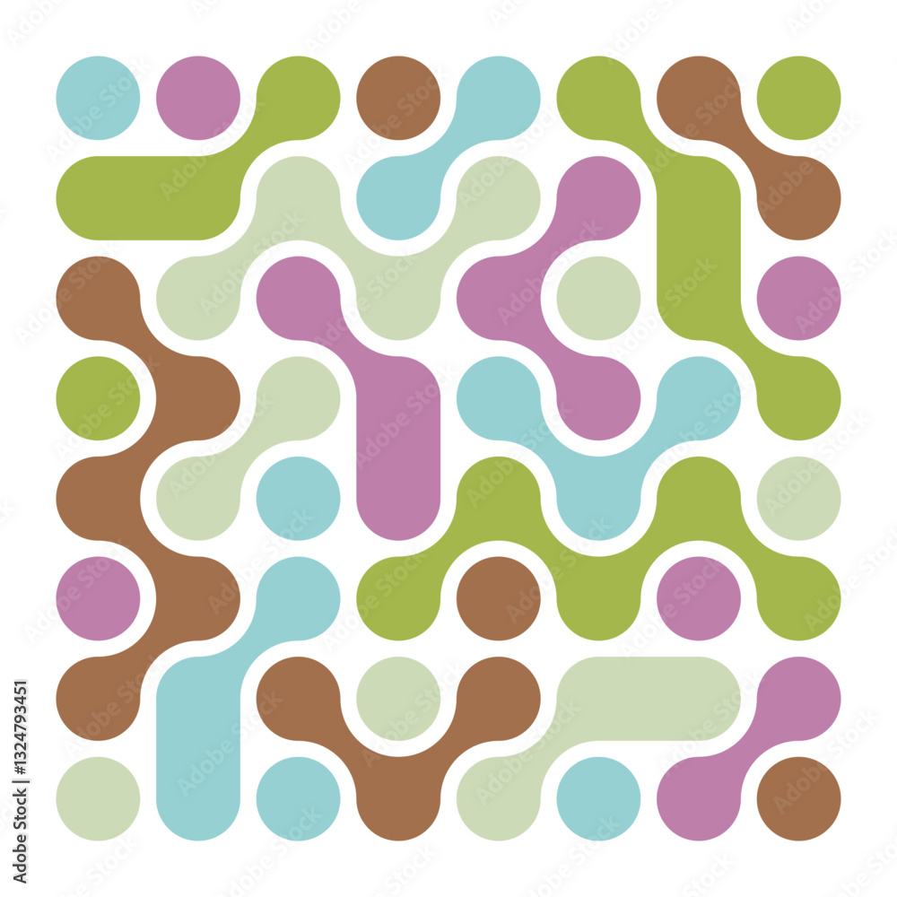 Poster set of connected liquid circle blobs. rounded dynamic flowing geometric forms. metaball different sh