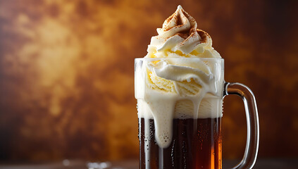 Root Beer Float in Glass Mug