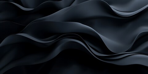 Fototapeta premium Dark, flowing fabric waves abstract