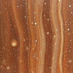 Abstract Fluid Acrylic Painting in Brown and Beige Tones