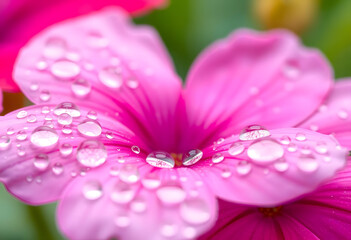 pink flower with water drops