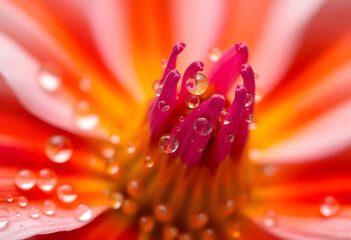water drops on flower