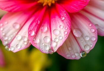 pink flower with water drops