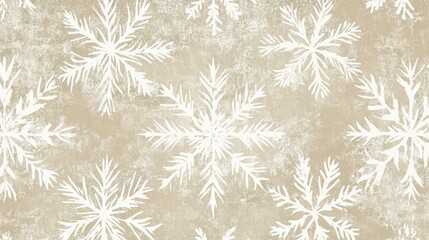 Vintage Holiday Card with Intricate Snowflake Patterns