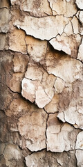 Fototapeta premium Close-up of cracked weathered earthy wall texture with natural patterns
