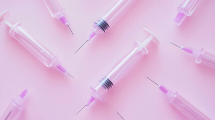 Medical drug Ozempic injection pens on a pink background, representing medication for weight loss and diabetes management