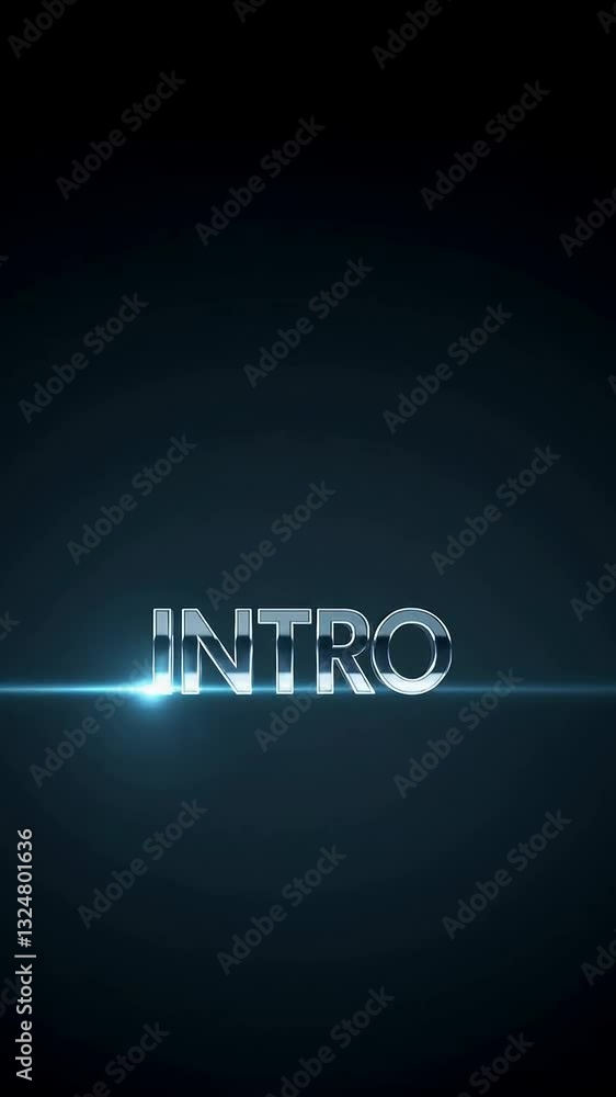 Poster dynamic intro animation with light burst and reflective effects