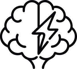  Brainpower design silhouette vector illustration ar