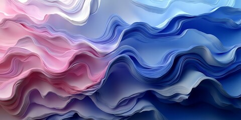 Fototapeta premium Abstract Pink & Blue Wave Pattern (1)