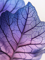 Obraz premium Delicate purple and blue translucent leaf patterns
