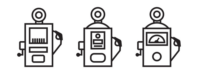 Fuel pump icon. Gas station icon set 