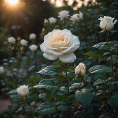 white rose in garden