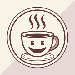 Obraz premium Coffee Break Symbol Design Vector Art Illustration - Modern and Stylish Icon for Coffee Lovers