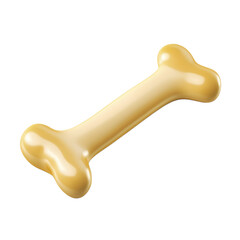 3D Rendered Golden Bone-Shaped Object