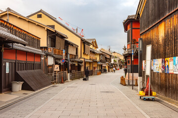 Geisha (Geiko) district in Gion, Kyoto, Japan