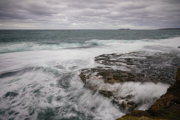 Stormy day in Black Sea coast of Istanbul, Turkiye
