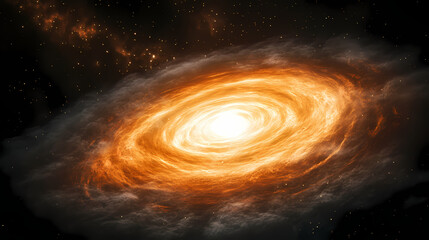 Fototapeta premium Active galactic nucleus, illustration. Glacial Glow. Illustration