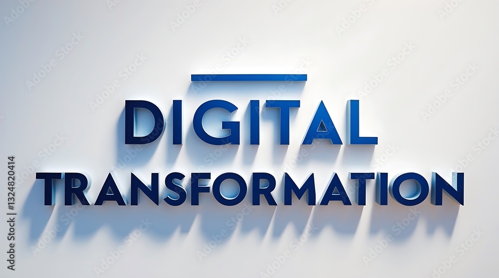 Poster emphasizing the importance of digital transformation in modern business strategies