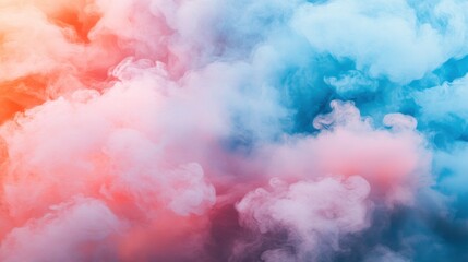 Fototapeta premium Dreamy Gradient Background from Blue to Soft Pink