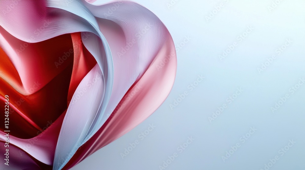 Aufkleber vivid curves of red and soft hues intertwine, forming a striking abstract design that showcases move