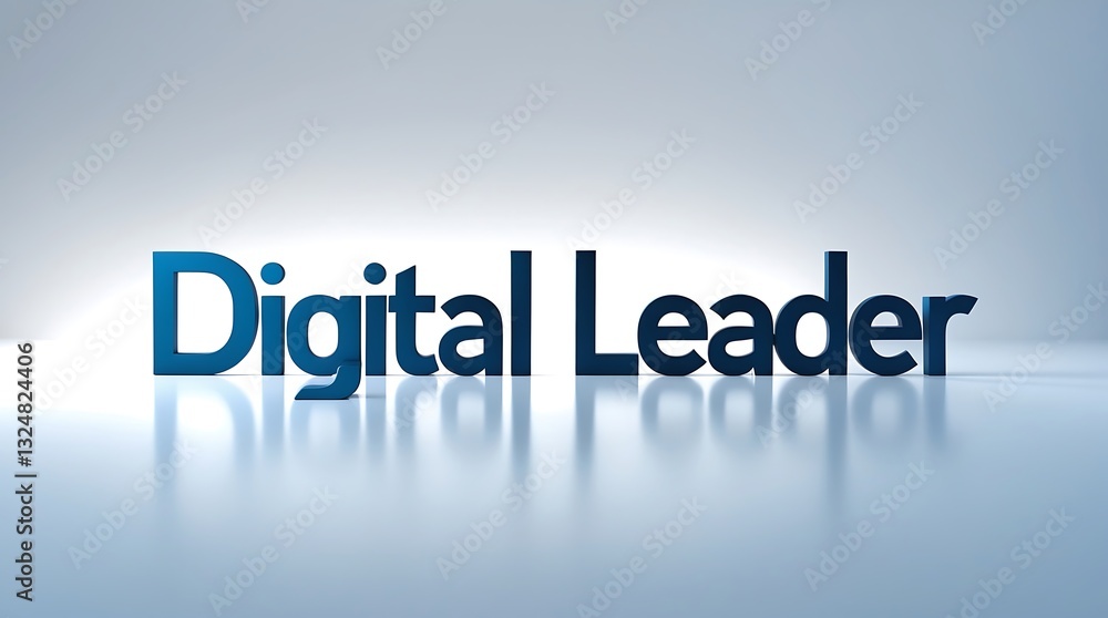 Poster promoting digital leader concepts with a modern design approach in technology