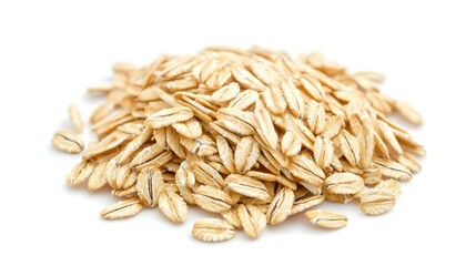 Fototapeta premium raw oats isolated on the white background