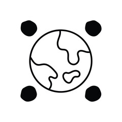 Space Debris vector icon