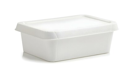 Styrofoam food box disposable with clipping path