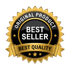 best seller, original product, best quality badge logo, label or sign.