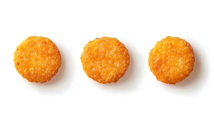 Set with sweet crispy corn pads on white