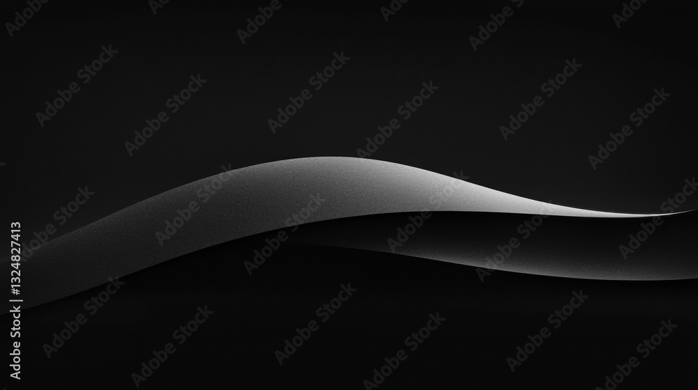 Poster a black and white abstract image of a wave.