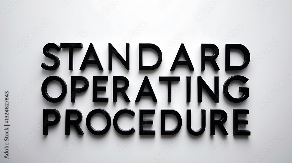 Poster standard operating procedure text displayed against a minimalistic background