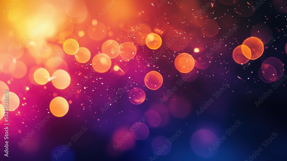 Poster a dazzling array of colorful bokeh lights fills the air during a festive gathering in the city. the 