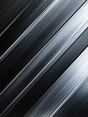 Obraz premium Metallic background with dynamic diagonal lines creating a sleek and industrial look for modern design elements