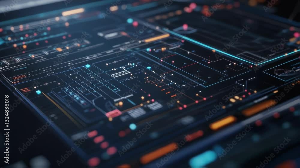 Aufkleber complex data analysis is visualized on a futuristic interface, showcasing innovative engineering and