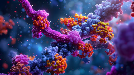 Fototapeta premium Visual Representation of Transforming Growth Factor (TGF) Beta Molecular Mechanism