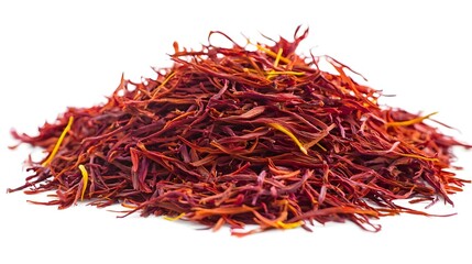 Fototapeta premium pile of saffron isolated on white background