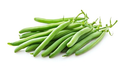 Fototapeta premium Green Beans Isolated on White Background
