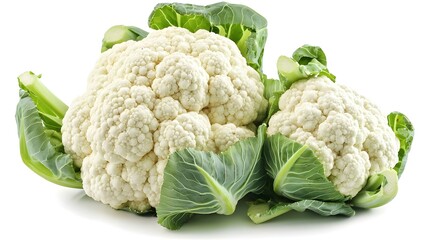Fresh cauliflower isolated on white background