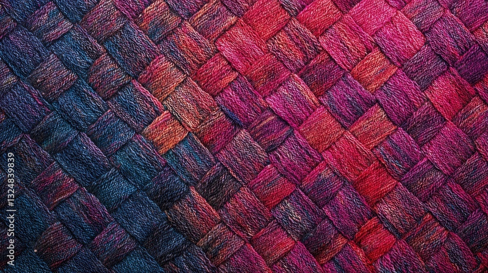 Poster a tapestry of tightly woven fibers displays an array of vivid colors blending harmoniously. the craf