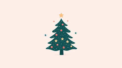 Abstract mash line and point Christmas tree on white background with an inscription. Starry sky or space, consisting of stars and the universe. Vector happy new year illustration