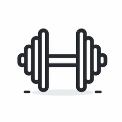 Fototapeta premium Stylish dumbbell icon on white background, fitness concept