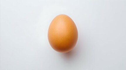 Top view of fresh raw chicken egg placed