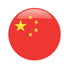 China Round Flag Vector , Transparent Background