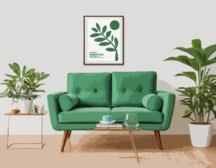 Green Living Lifestyle: Nature Conservation Vector Art