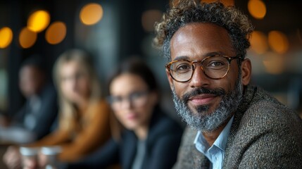 A diverse team discussing financial strategies in a corporate setting