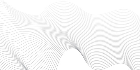 Abstract background wave line in vector business texture.  Digital frequency track equalizer. Futuristic graphic energy sound waves technology concept. White smooth element swoosh speed wave.
